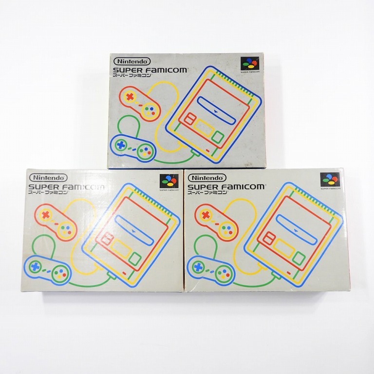 ジャンク SFC スーパーファミコン 箱付き本体のみセット 3台