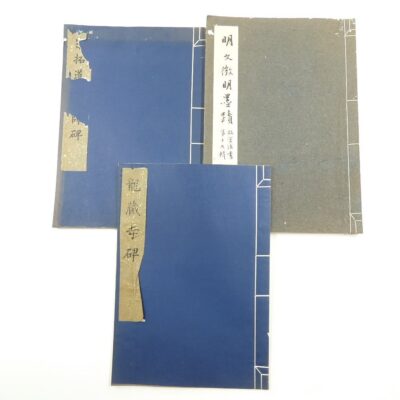 故宮法書明 文明墨蹟 大龍蔵寺碑 宋拓道因法師碑 大判法帖3冊